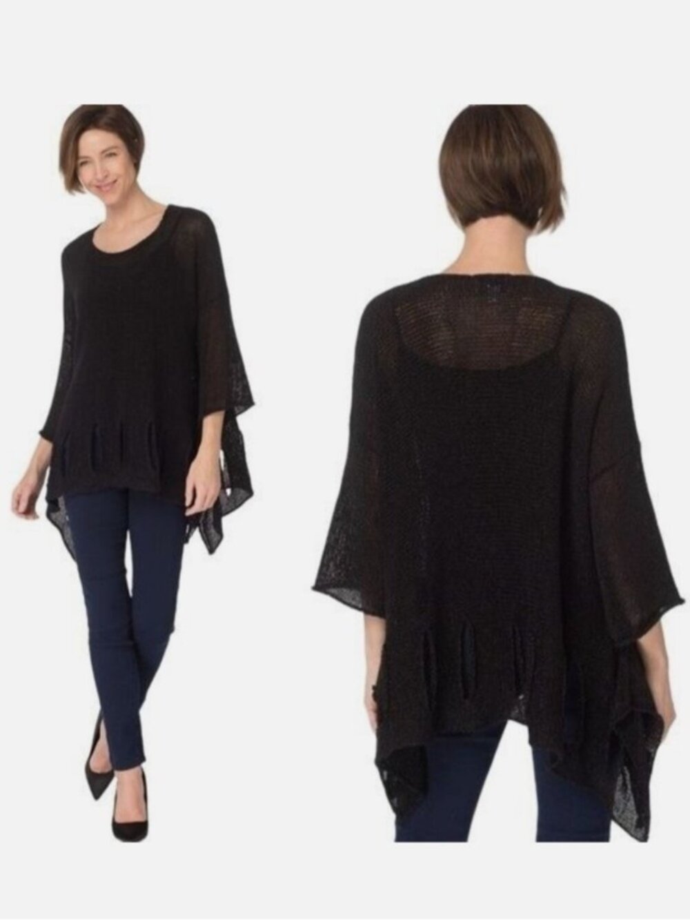Joseph Ribkoff Black Long Sleeve Knit Tunic